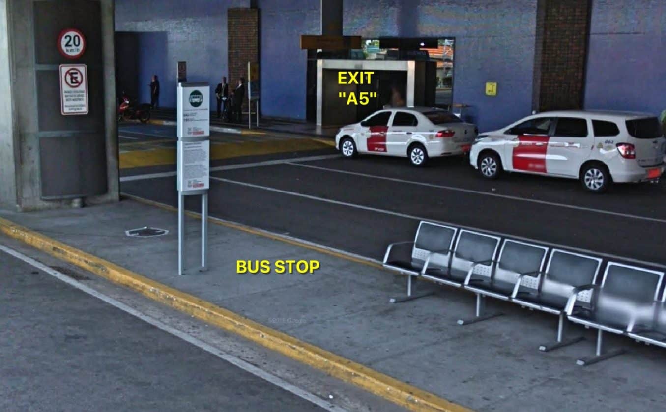Bus stop Recife airport to Porto de Galinhas