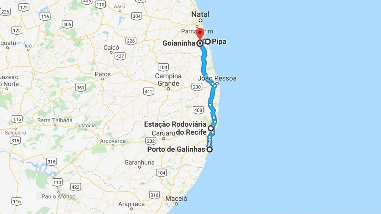 How to get from Pipa to Porto de Galinhas